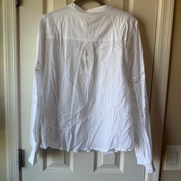 NWT Matilda Jane Good Hart Lydia Blouse Eyelet Crochet Boho Top White XL - Picture 9 of 9